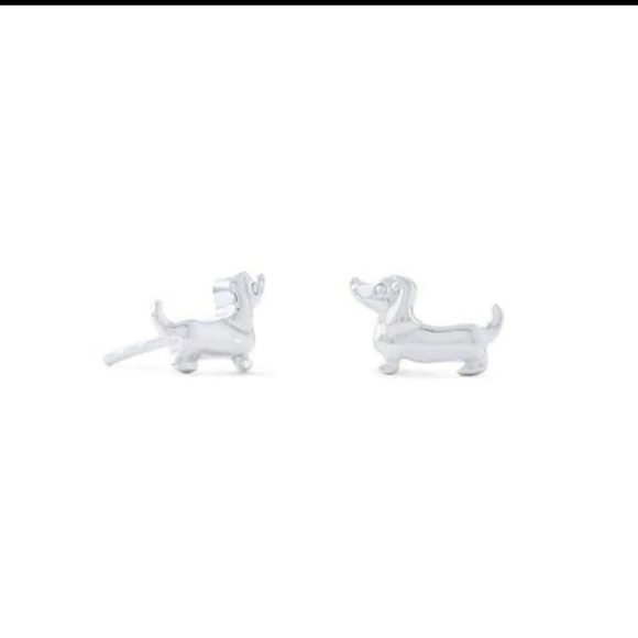Cute Shiny Dachshund Stud Earrings - Picture 3 of 3
